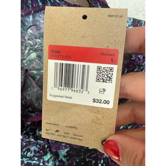 Nike Boys Blue Multi Printed Dri-FIT Training Shorts Size L - Picture 5 of 6